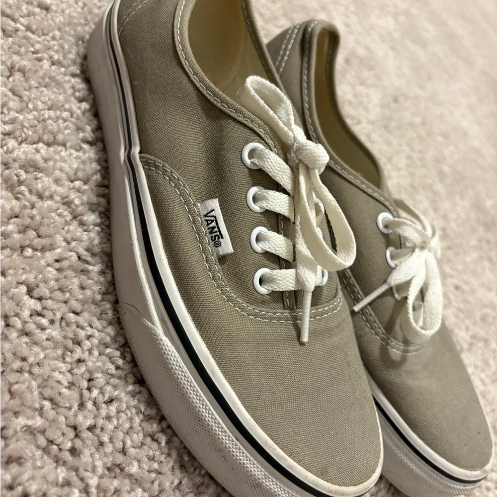 Vans Men's Beige Canvas Sneakers